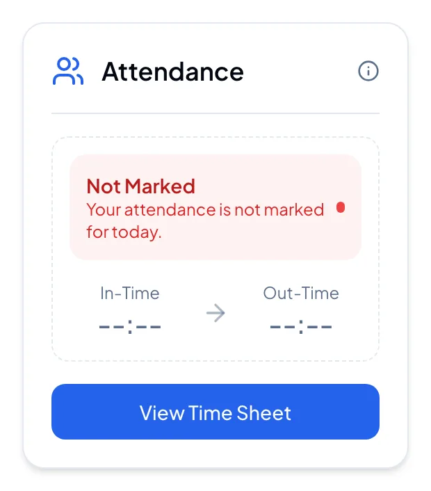 The Attendance card
