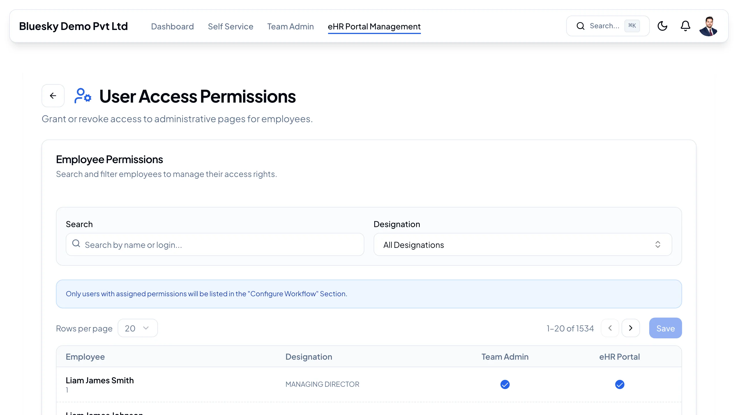 User Access Permissions