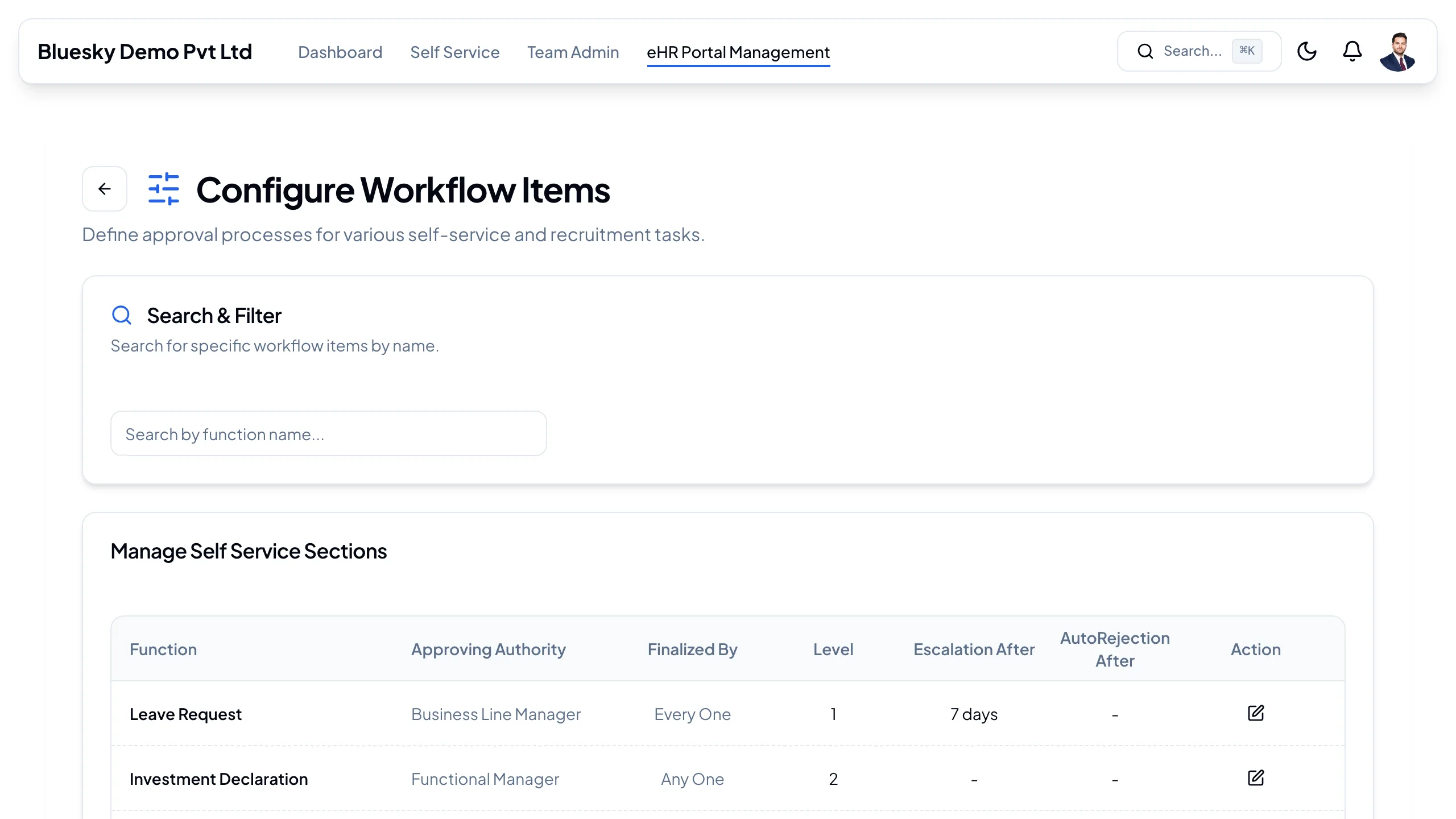 Configure Workflow Items