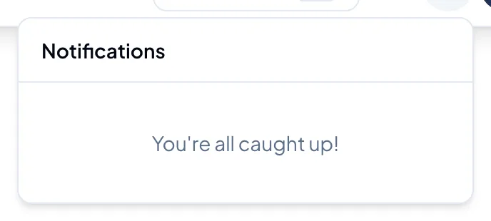 The notifications panel